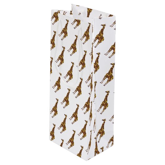 キリン・ブラウンとイエローシルエット ワインギフトバッグ (正面アングル)