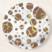キリン・ブラウン・イエロープリント コースター (正面)