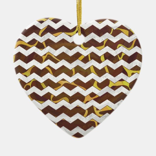 キリン・ブラウン・イエロープリント セラミックオーナメント (正面)