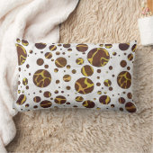 キリン・ブラウン・イエロープリント ランバークッション (ブランケット)