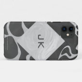 キリン ブラックライトグレー モノグラム Case-Mate iPhoneケース (裏面(横))