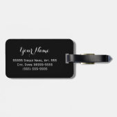 キリン·プリント·ラベンダー·パープル·ボウ（名称） ラゲッジタグ (裏面横)