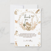 キリン&ベアーニュートラルボホベイビーシャワー サンキューカード (正面)