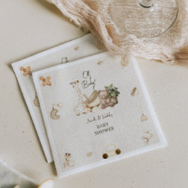 キリン&ベア子供部屋ボヘミアントイズベビーシャワー スタンダードカクテルナプキン