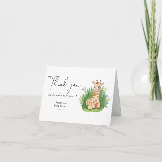 キリン - ベイビーシャワーのお礼 サンキューカード (正面)