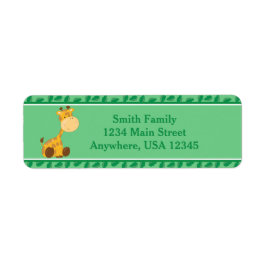 キリン |ベビーサファリ動物 |パーソナライズされた | ラベル