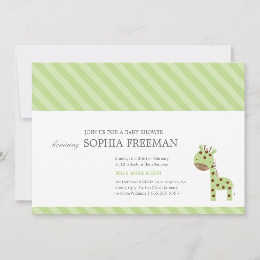 キリン|ベビーシャワー招待状 招待状 (正面)