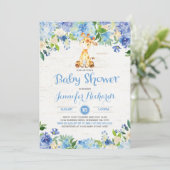 キリン ベビーシャワー 招待状 ラスティック 男の子 シャワー (スタンド正面)