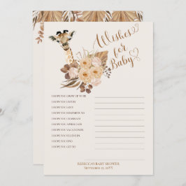 キリン・ボホ牧草の赤ちゃんシャワーベビー 招待状