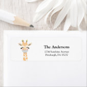 キリン（マスク付き）差出人住所 ラベル (インサイチュ)