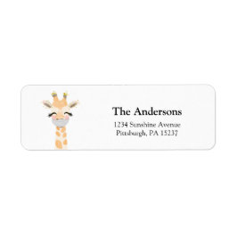 キリン（マスク付き）差出人住所 ラベル