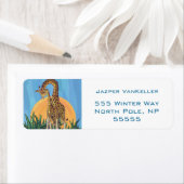 キリン・ママと赤ちゃん ラベル (インサイチュ)