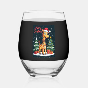 キリン メリークリスマス ツリー点灯 サンタキリン ステムなしワイングラス
