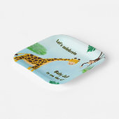 キリン&モンキーサファリまたは動物園のパーティー動物 ペーパープレート (傾斜あり)