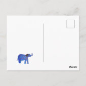 キリン、ラクダ、鳥の絵のポストカード ポストカード (裏面)