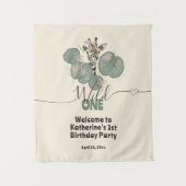 キリン・ワイルドワン・アニマルバースデーパーティーの背景 タペストリー (正面)