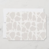 キリン・ワイルドワン・ウォーター・カラー写真1歳の誕生日 招待状 (裏面)