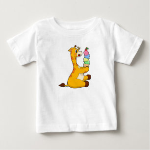 キリン・ワッフル・アイスクリーム ベビーTシャツ