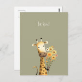 キリン – 優しく ポストカード (正面/裏面)