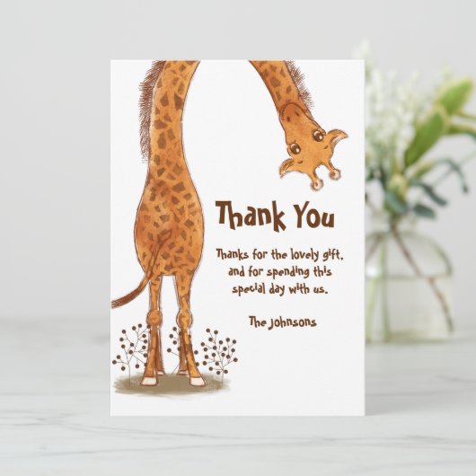 キリン, 動物園の動物の誕生日, 個人名入れ可能 サンキューカード (スタンド正面)