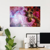 キリン...宇宙?!ポスター ポスター (ホームオフィス)