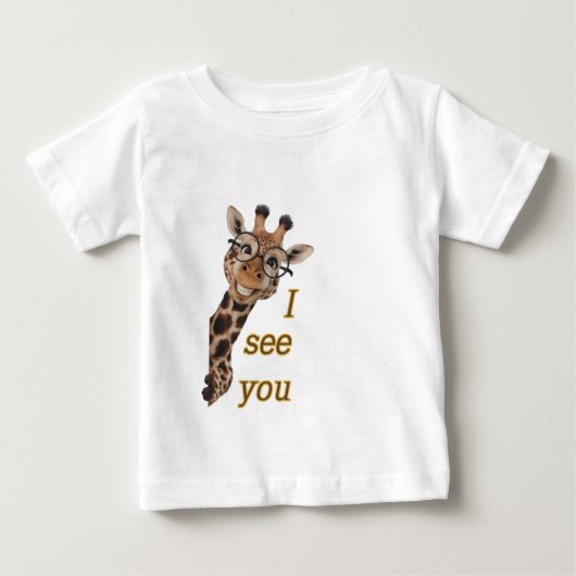キリン。文字.そうか ベビーTシャツ (正面)