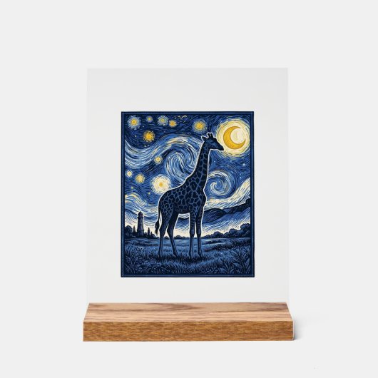 キリン 星降る夜 ビンテージ アクリルサイン (正面)