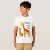 キリン+母子+.animals tシャツ (正面フル)