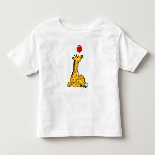 キリン（気球あり） トドラーTシャツ (正面)