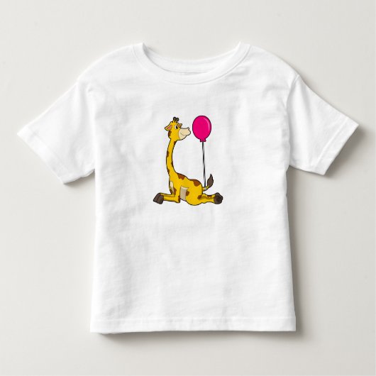 キリン（気球あり） トドラーTシャツ (正面)