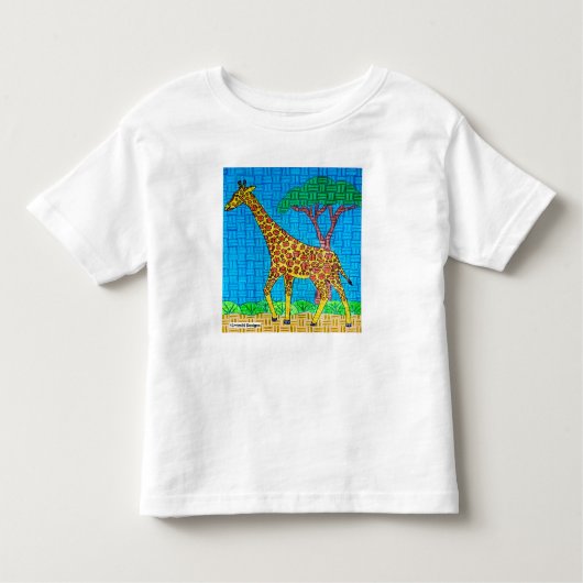 キリン（白） - Toddler Tシャツ (正面)