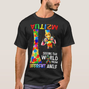 キリン 自閉症 Awareness 違う見方で世界を見る Tシャツ