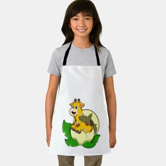 キリン（葉と卵） エプロン (インサイチュ)