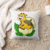 キリン（葉と卵） クッション (ブランケット)