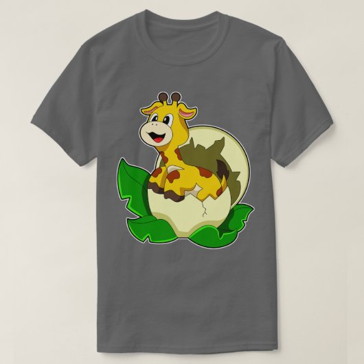 キリン(葉卵付) Tシャツ (デザイン正面)