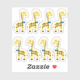 キリン 赤ちゃん 男の子 青いリボン プランナー / スクラップブック シール