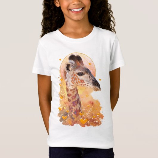 キリン 赤ちゃん "私たちが若かった頃" Tシャツ (正面)