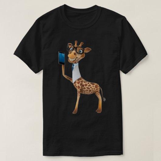 キリン（電話） Tシャツ (デザイン正面)