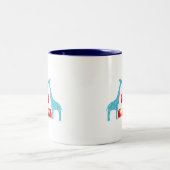 キリン(青)が大好き ツートーンマグカップ (中央)