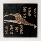 キリン:頭を高く上げろと言われた ジグソーパズル (横)