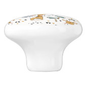 キリン、風船、ヤシの木のセラミックノブ セラミックノブ (側面)