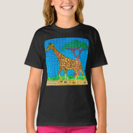 キリン（鮮やか） - ガールズ ベーシック Tシャツ