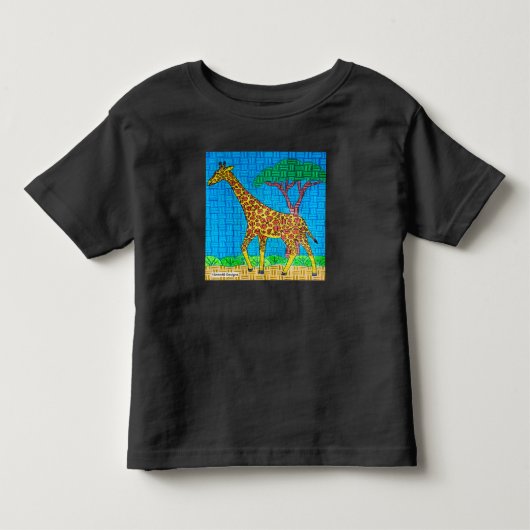 キリン（鮮やか） - トドラーTシャツ (正面)