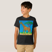 キリン(鮮やか) - 男の子用ベーシックTシャツ Tシャツ (正面フル)