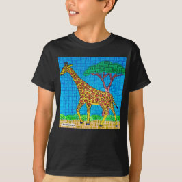 キリン（鮮やか） - 男の子用ベーシックTシャツ Tシャツ