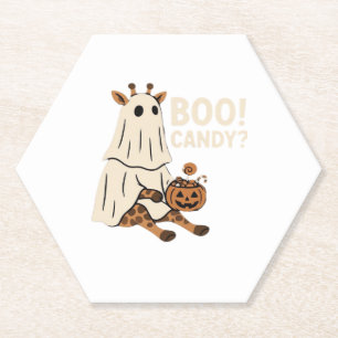 キリン Boo ハロウィン おもしろ コスチューム 動物好き C ペーパーコースター