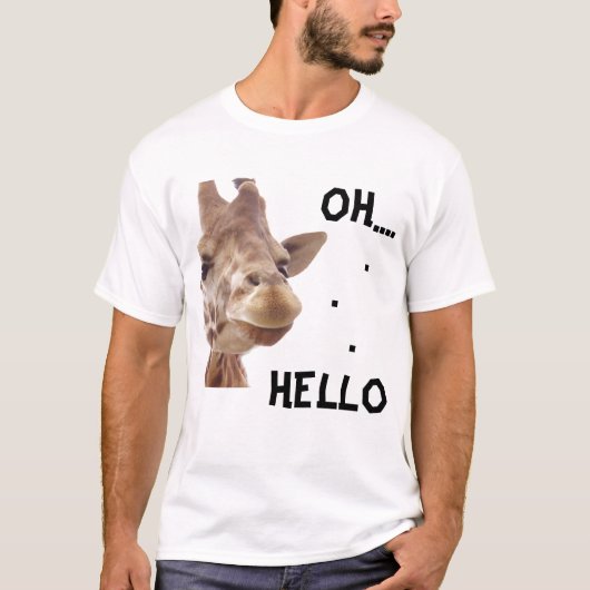 キリン。 Oh… こんにちは Tシャツ (正面)