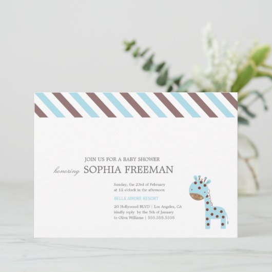 キリン%PIPE%のベビーシャワーの招待状 招待状 (スタンド正面)