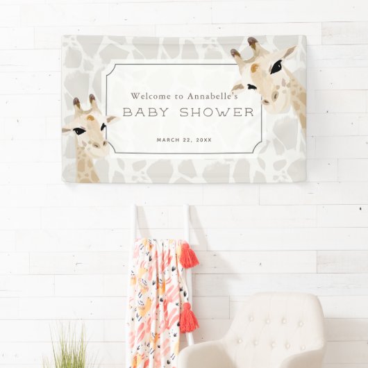 キリンBeige水の色ベビーシャワー歓迎サイン 横断幕 (インサイチュ)