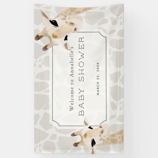 キリンBeige水の色ベビーシャワー歓迎サイン 横断幕 (縦)